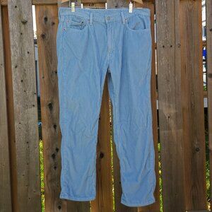 Levis 559 Men’s Size 38 x 30 Premium Wide Leg Soft Corduroy Pants Baby Blue